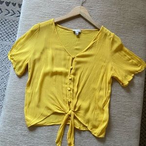 Yellow crop top. Size small. Barely worn